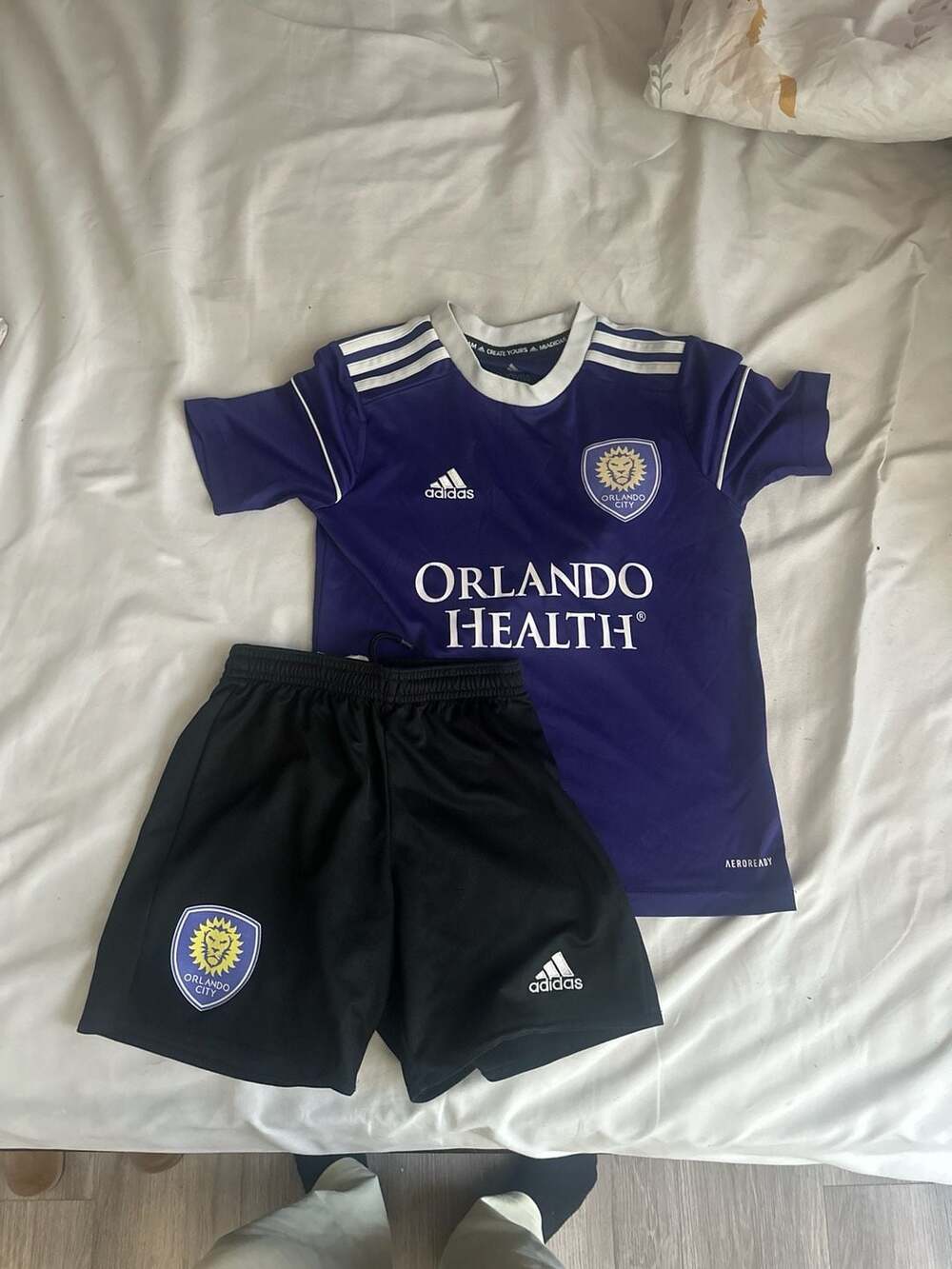 Adidas Orlando City SC Youth Soccer Kit Jersey and Shorts Size S (9-10Y)